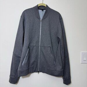 Lululemon Men’s City Sweat Fleece Bomber Jacket Size L Gray Full Zip Pockets